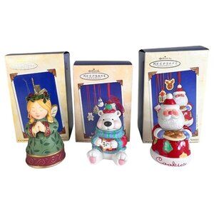 Hallmark Keepsake Christmas Ornament Set Sweet Tooth Treats Santa Angel Bear